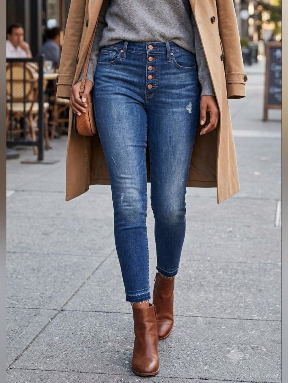 {Madewell} 10" High-Rise Skinny Jeans in Dark Blue Wash - Size 29